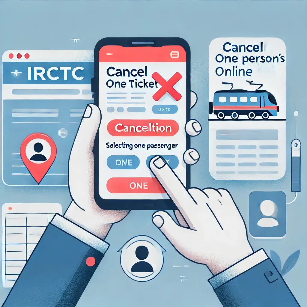 How to cancel one person ticket in IRCTC online